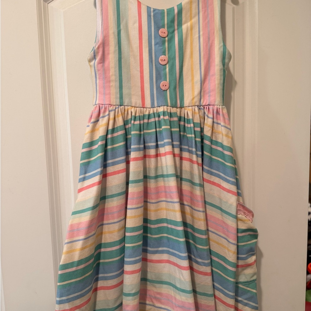 SweetHoney Pastel Striped Kids Dress - Sz 8 yr